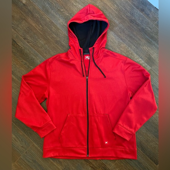 Xersion Shirts Xersion Performance Red Zip Up Hoodie Poshmark